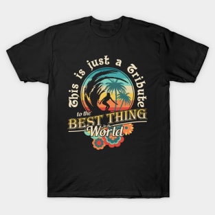 Boho Surfer Vacation, Palm trees, surfing, sunset T-Shirt